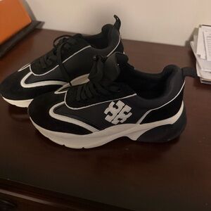 Tory Burch Black and White Sneakers